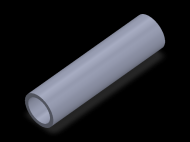 Perfil de Silicona TS4025,519,5 - formato tipo Tubo - forma de tubo