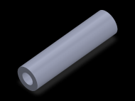 Perfil de Silicona TS402513 - formato tipo Tubo - forma de tubo