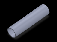 Perfil de Silicona TS402521 - formato tipo Tubo - forma de tubo