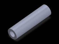 Perfil de Silicona TS402614 - formato tipo Tubo - forma de tubo