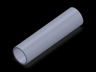Perfil de Silicona TS402622 - formato tipo Tubo - forma de tubo
