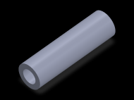 Perfil de Silicona TS4028,516,5 - formato tipo Tubo - forma de tubo