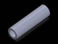 Perfil de Silicona TS402818 - formato tipo Tubo - forma de tubo