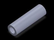 Perfil de Silicona TS403018 - formato tipo Tubo - forma de tubo