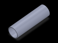 Perfil de Silicona TS403026 - formato tipo Tubo - forma de tubo