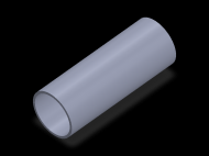 Perfil de Silicona TS4037,533,5 - formato tipo Tubo - forma de tubo