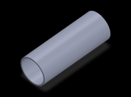Perfil de Silicona TS403733 - formato tipo Tubo - forma de tubo