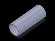 Perfil de Silicona TS4038,534,5 - formato tipo Tubo - forma de tubo