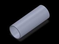 Perfil de Silicona TS403834 - formato tipo Tubo - forma de tubo