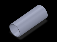 Perfil de Silicona TS4040,536,5 - formato tipo Tubo - forma de tubo