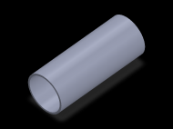 Perfil de Silicona TS404036 - formato tipo Tubo - forma de tubo