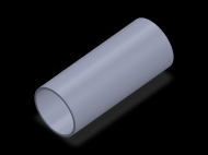 Perfil de Silicona TS404238 - formato tipo Tubo - forma de tubo