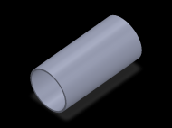 Perfil de Silicona TS4048,544,5 - formato tipo Tubo - forma de tubo