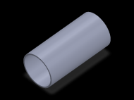 Perfil de Silicona TS404844 - formato tipo Tubo - forma de tubo