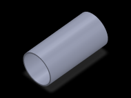 Perfil de Silicona TS404945 - formato tipo Tubo - forma de tubo