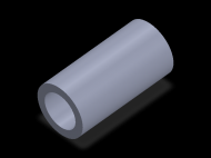 Perfil de Silicona TS405034 - formato tipo Tubo - forma de tubo