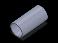 Perfil de Silicona TS405042 - formato tipo Tubo - forma de tubo