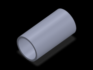 Perfil de Silicona TS4052,544,5 - formato tipo Tubo - forma de tubo