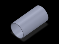Perfil de Silicona TS4052,548,5 - formato tipo Tubo - forma de tubo