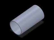Perfil de Silicona TS405248 - formato tipo Tubo - forma de tubo
