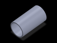 Perfil de Silicona TS4054,546,5 - formato tipo Tubo - forma de tubo