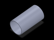 Perfil de Silicona TS405450 - formato tipo Tubo - forma de tubo