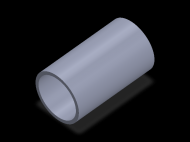 Perfil de Silicona TS4057,549,5 - formato tipo Tubo - forma de tubo