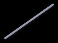 Perfil de Silicona TS500301 - formato tipo Tubo - forma de tubo