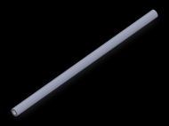 Perfil de Silicona TS5004,502,5 - formato tipo Tubo - forma de tubo