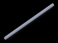 Perfil de Silicona TS5004,503,5 - formato tipo Tubo - forma de tubo