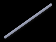 Perfil de Silicona TS500402,5 - formato tipo Tubo - forma de tubo