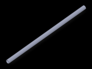 Perfil de Silicona TS500403 - formato tipo Tubo - forma de tubo