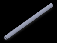 Perfil de Silicona TS5006,503,5 - formato tipo Tubo - forma de tubo