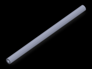 Perfil de Silicona TS500603 - formato tipo Tubo - forma de tubo