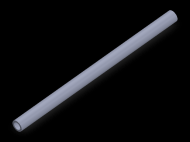 Perfil de Silicona TS500604 - formato tipo Tubo - forma de tubo