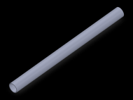 Perfil de Silicona TS5007,506,5 - formato tipo Tubo - forma de tubo