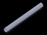 Perfil de Silicona TS5009,507,5 - formato tipo Tubo - forma de tubo