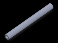Perfil de Silicona TS501005 - formato tipo Tubo - forma de tubo