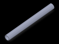 Perfil de Silicona TS501008 - formato tipo Tubo - forma de tubo