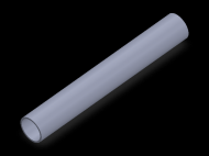 Perfil de Silicona TS5014,512,5 - formato tipo Tubo - forma de tubo