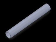Perfil de Silicona TS501412 - formato tipo Tubo - forma de tubo