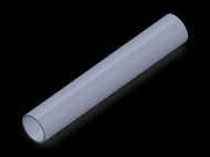 Perfil de Silicona TS5016,514,5 - formato tipo Tubo - forma de tubo