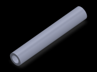 Perfil de Silicona TS501610 - formato tipo Tubo - forma de tubo