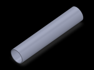 Perfil de Silicona TS5019,517,5 - formato tipo Tubo - forma de tubo