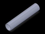 Perfil de Silicona TS502018 - formato tipo Tubo - forma de tubo
