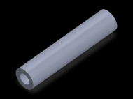 Perfil de Silicona TS502111 - formato tipo Tubo - forma de tubo