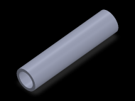 Perfil de Silicona TS5022,516,5 - formato tipo Tubo - forma de tubo