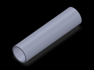 Perfil de Silicona TS5025,521,5 - formato tipo Tubo - forma de tubo