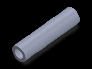 Perfil de Silicona TS502515 - formato tipo Tubo - forma de tubo