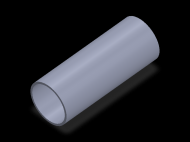 Perfil de Silicona TS503935 - formato tipo Tubo - forma de tubo